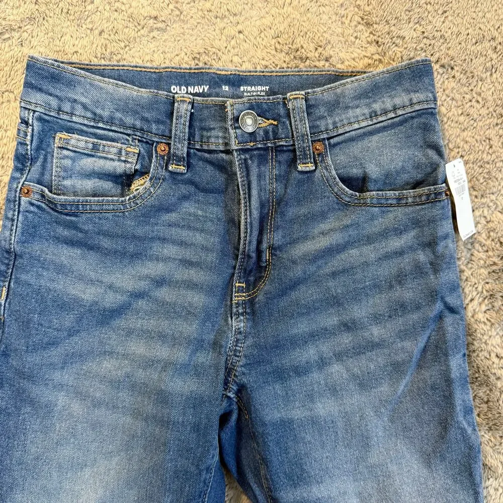 NWT Old Navy Straight Leg Jeans Built In Flex Boys Size 12
